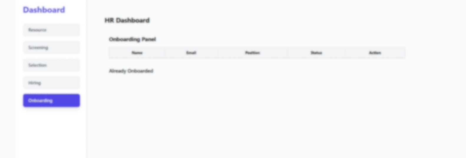 Payroll / contract dashboard
